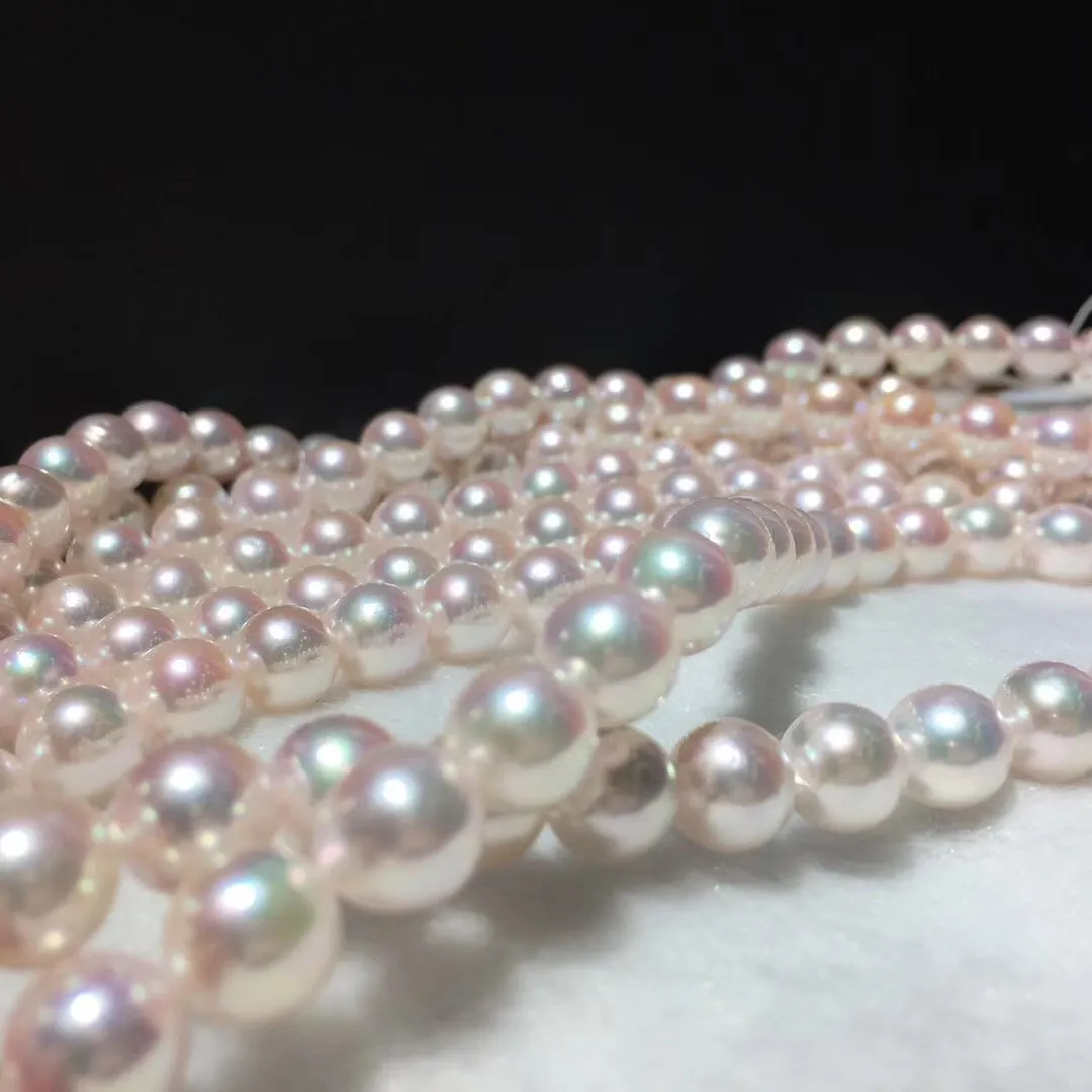 8.0-8.5 mm Japanese Akoya Cultured Pearl Necklace in White