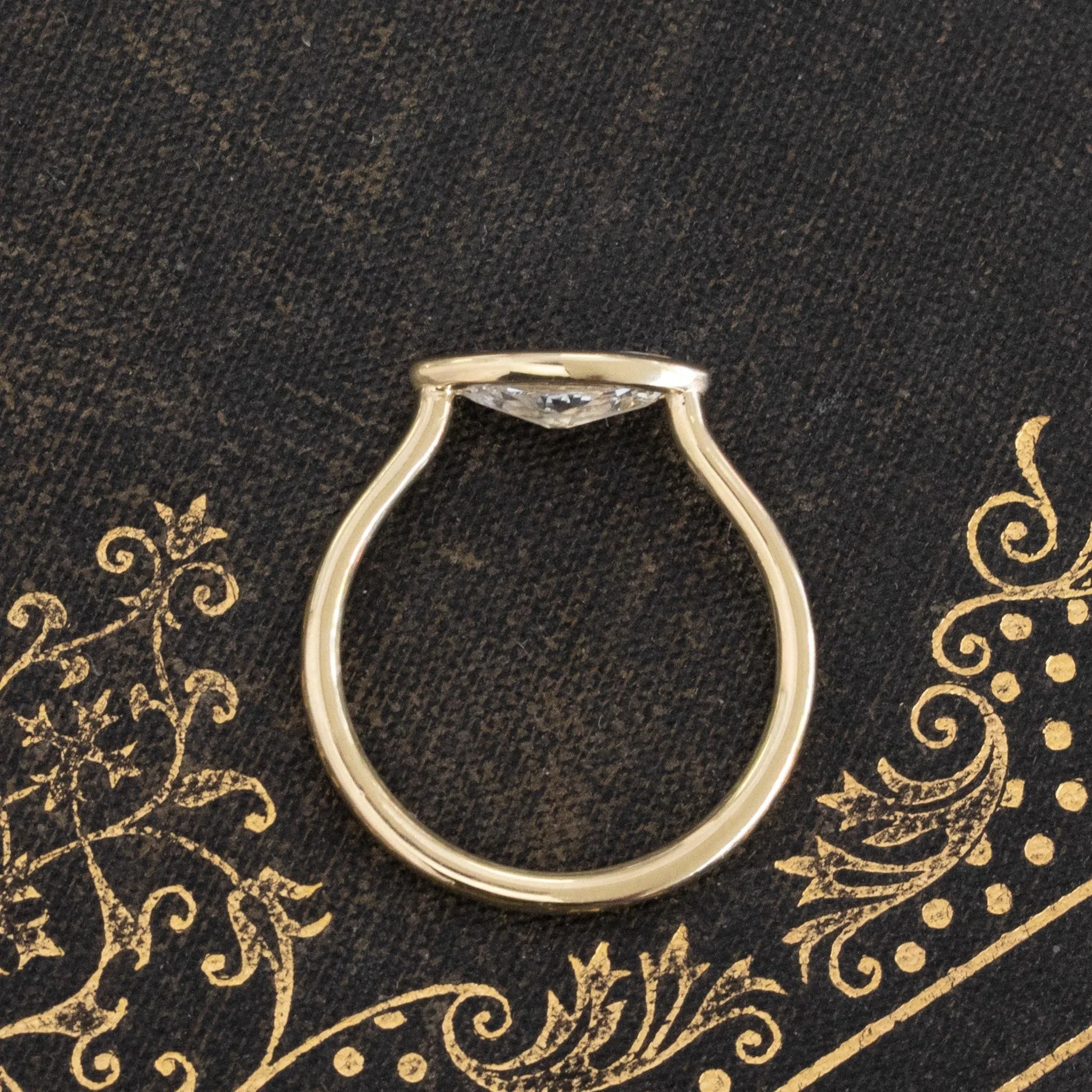 .81ct Marquise Cut Diamond Bezel Solitaire, GIA I SI2