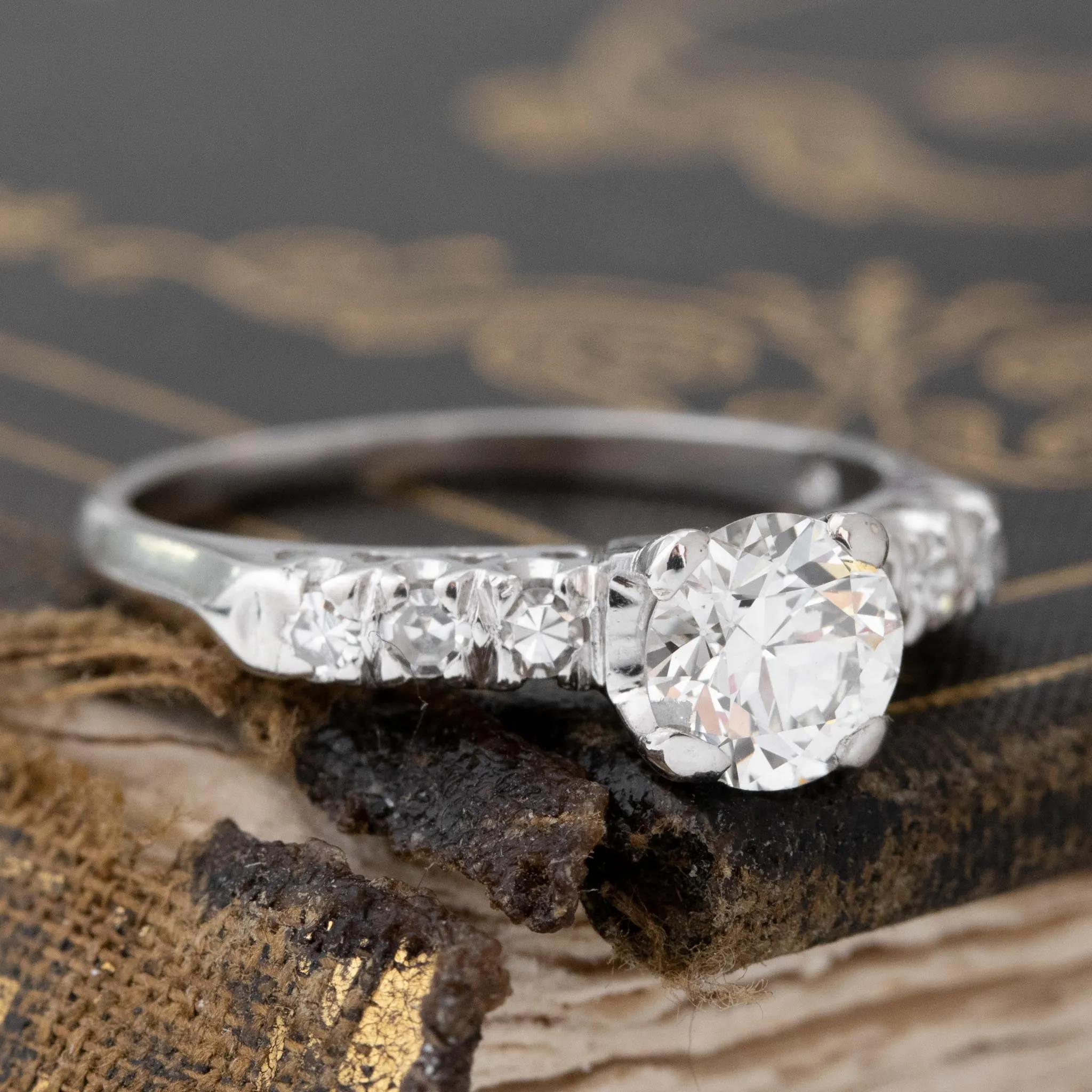 .90ctw Transitional Cut Diamond Ring, GIA H