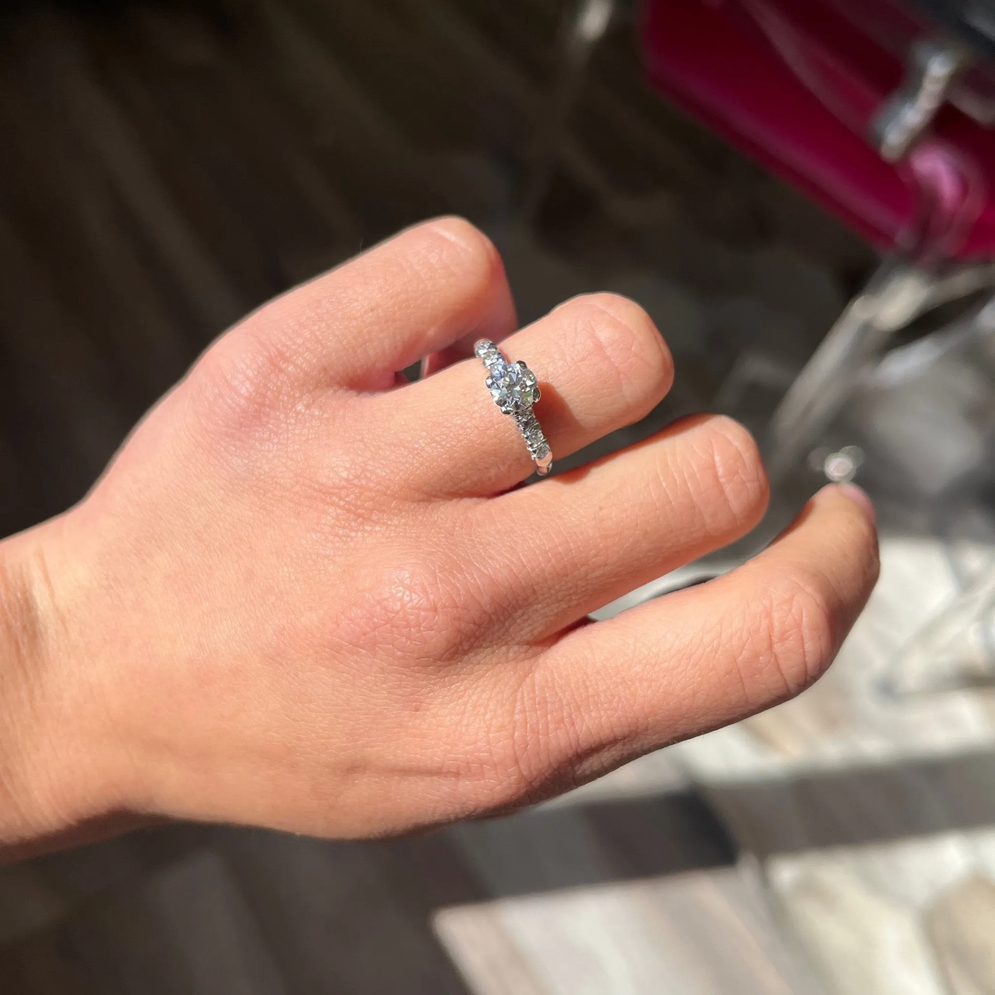 .90ctw Transitional Cut Diamond Ring, GIA H