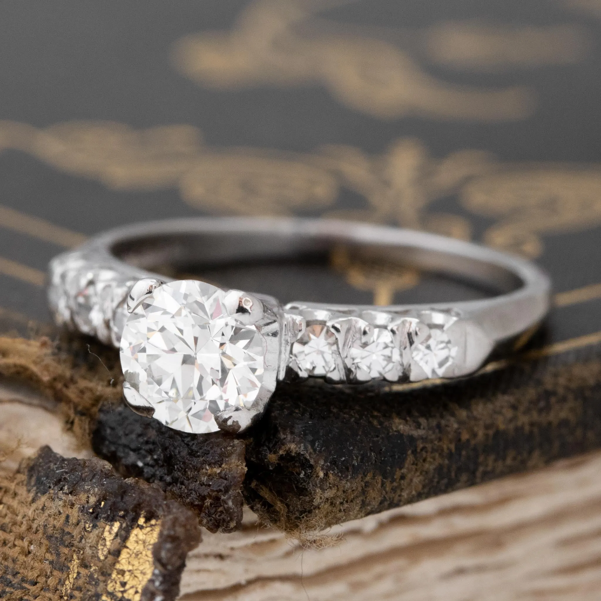 .90ctw Transitional Cut Diamond Ring, GIA H