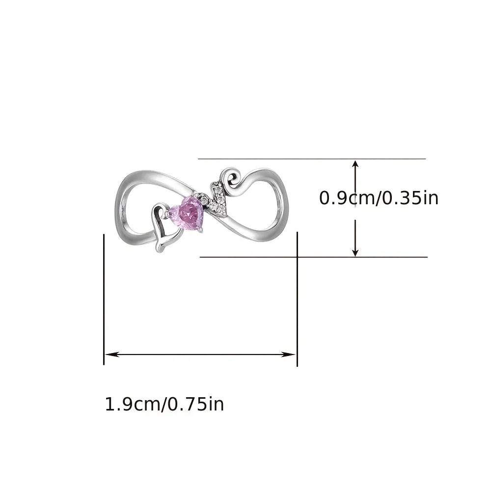 925 Silver Love Infinity Charm for Bracelet or Necklace DIY Jewelry Making