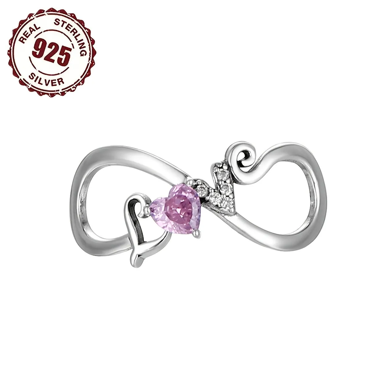 925 Silver Love Infinity Charm for Bracelet or Necklace DIY Jewelry Making