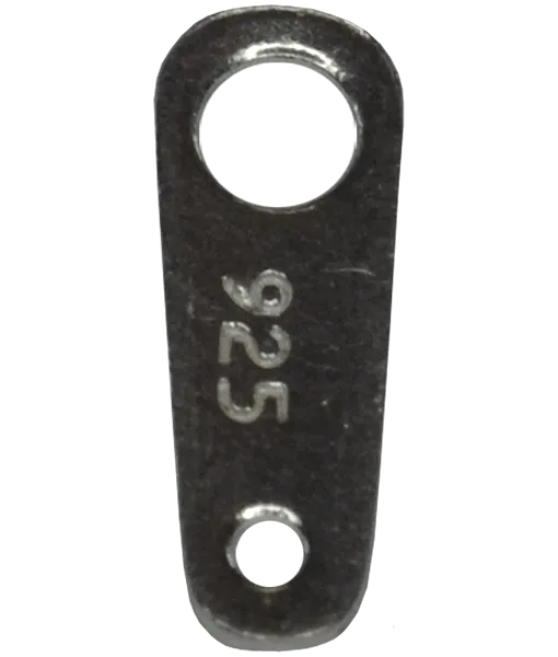 92.5 Sterling Silver Stamped Tags 8x3mm