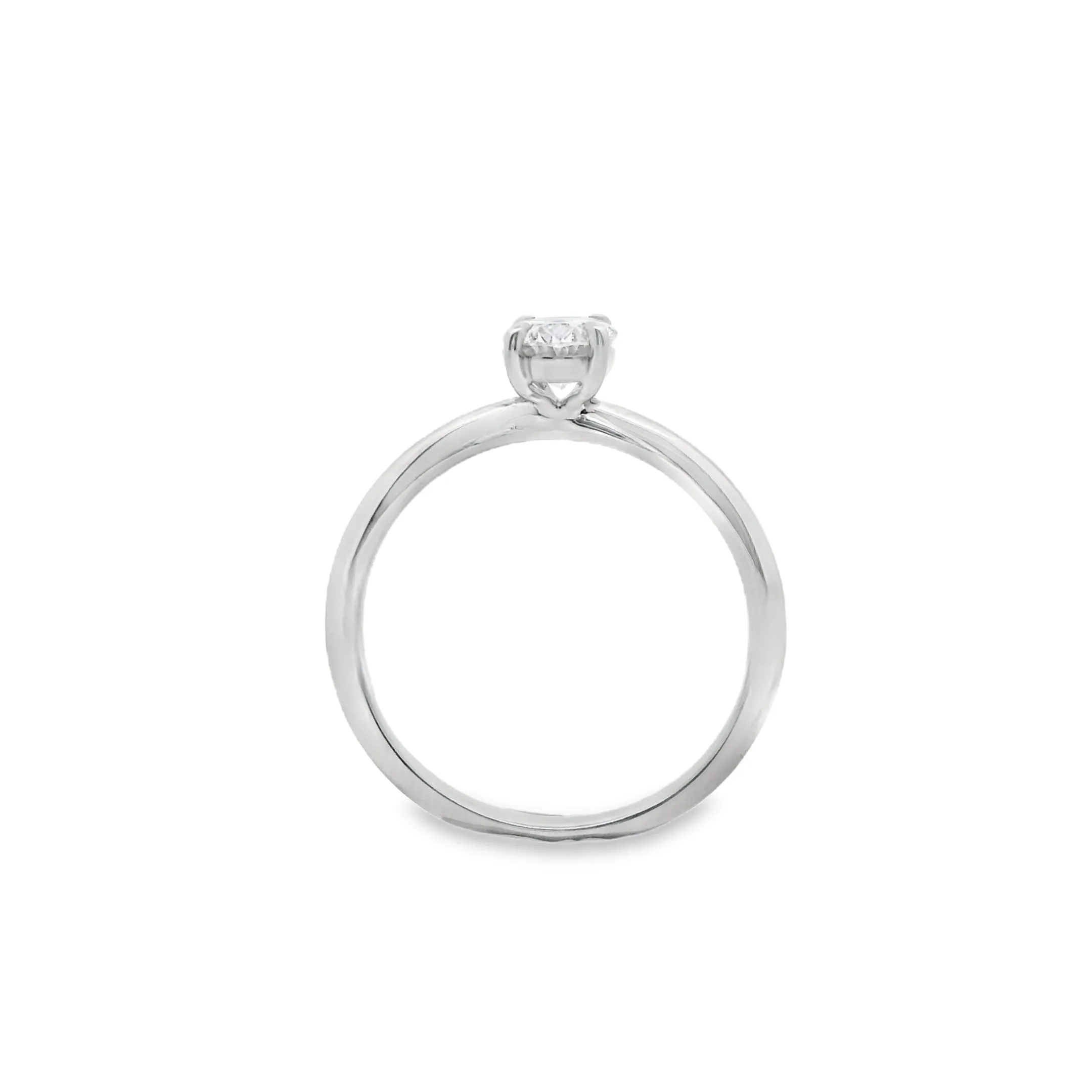9ct White Gold Oval Cut Lab Grown Diamond Solitaire Engagement Ring TDW= 0.75ct R-00150