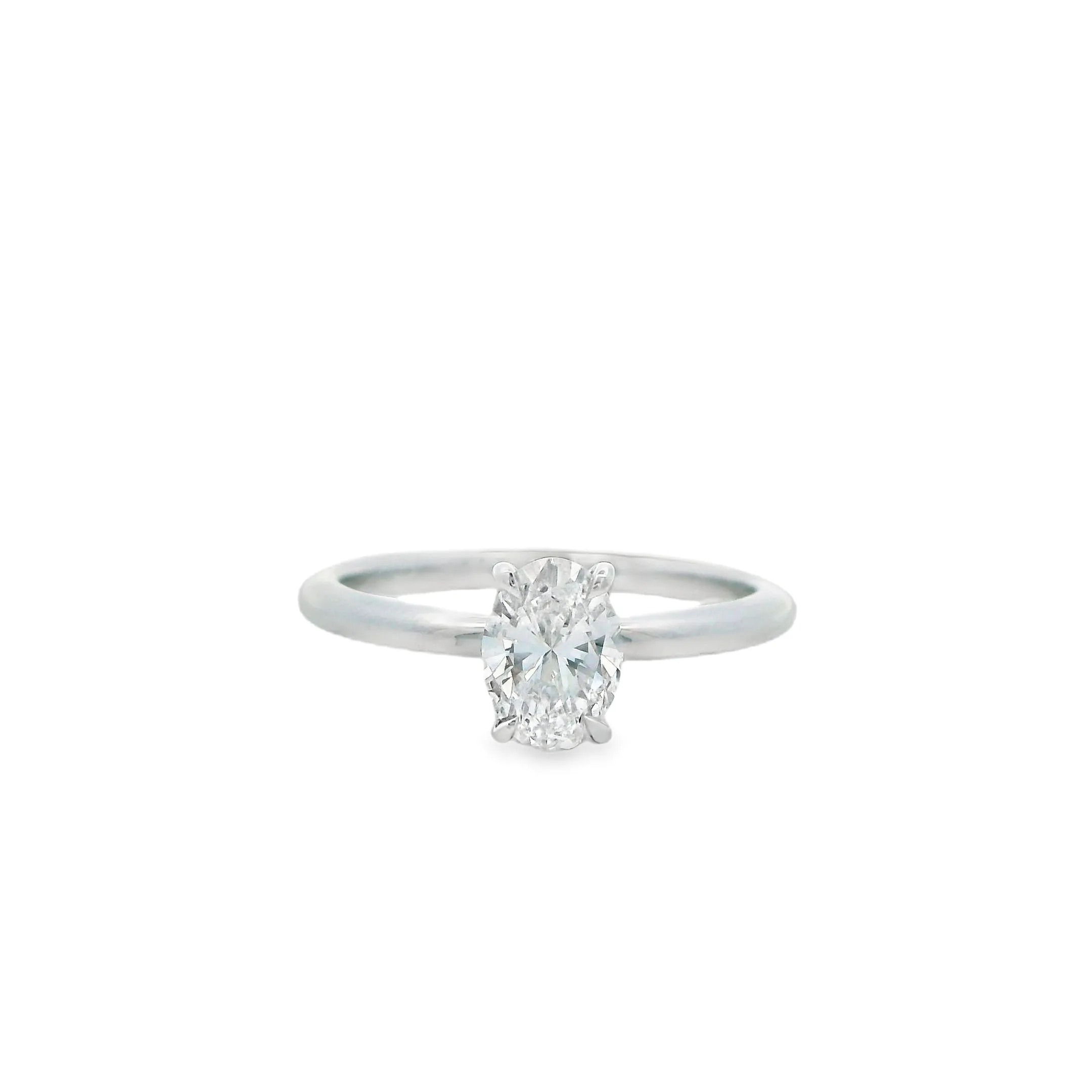 9ct White Gold Oval Cut Lab Grown Diamond Solitaire Engagement Ring TDW= 0.75ct R-00150
