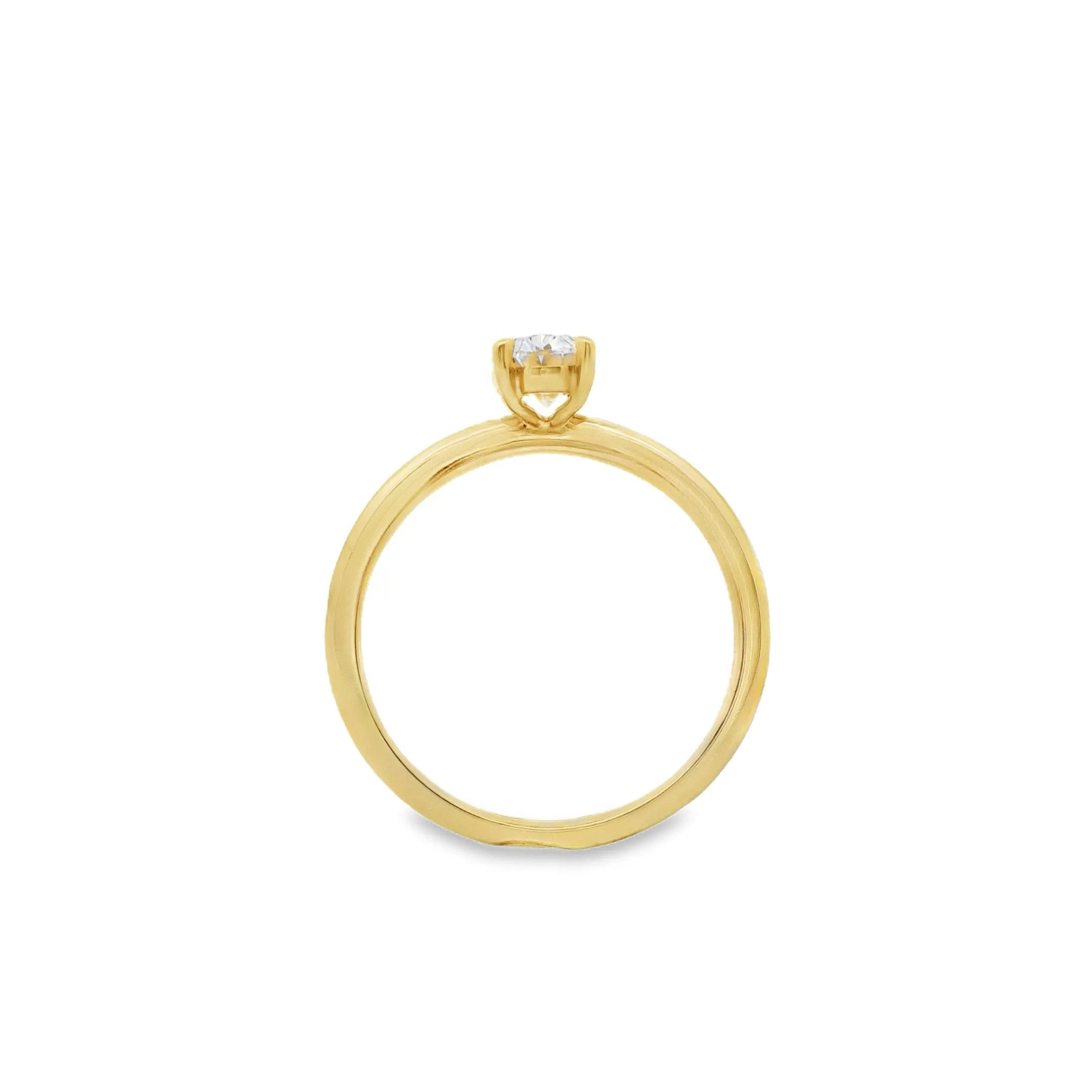 9ct Yellow Gold Oval Cut 0.78ct Lab Grown Diamond Solitaire Ring