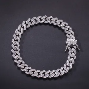 9mm Iced Out Cuban Link Bracelet