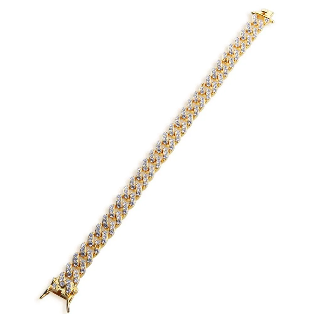 9mm Iced Out Cuban Link Bracelet