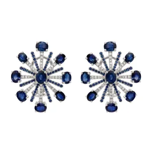 A Sea of Blue Mist Sapphire Stud Earrings