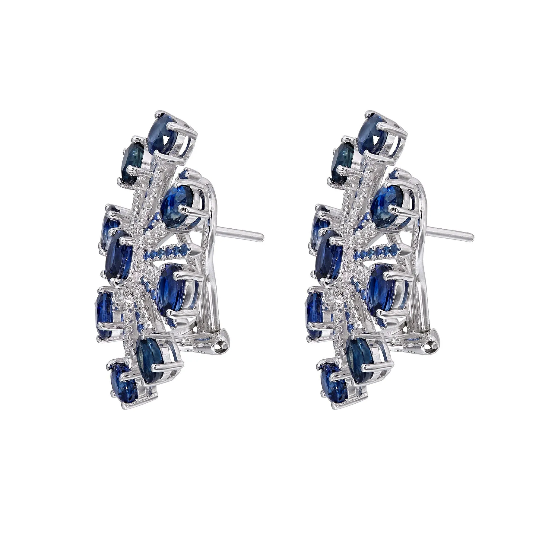 A Sea of Blue Mist Sapphire Stud Earrings