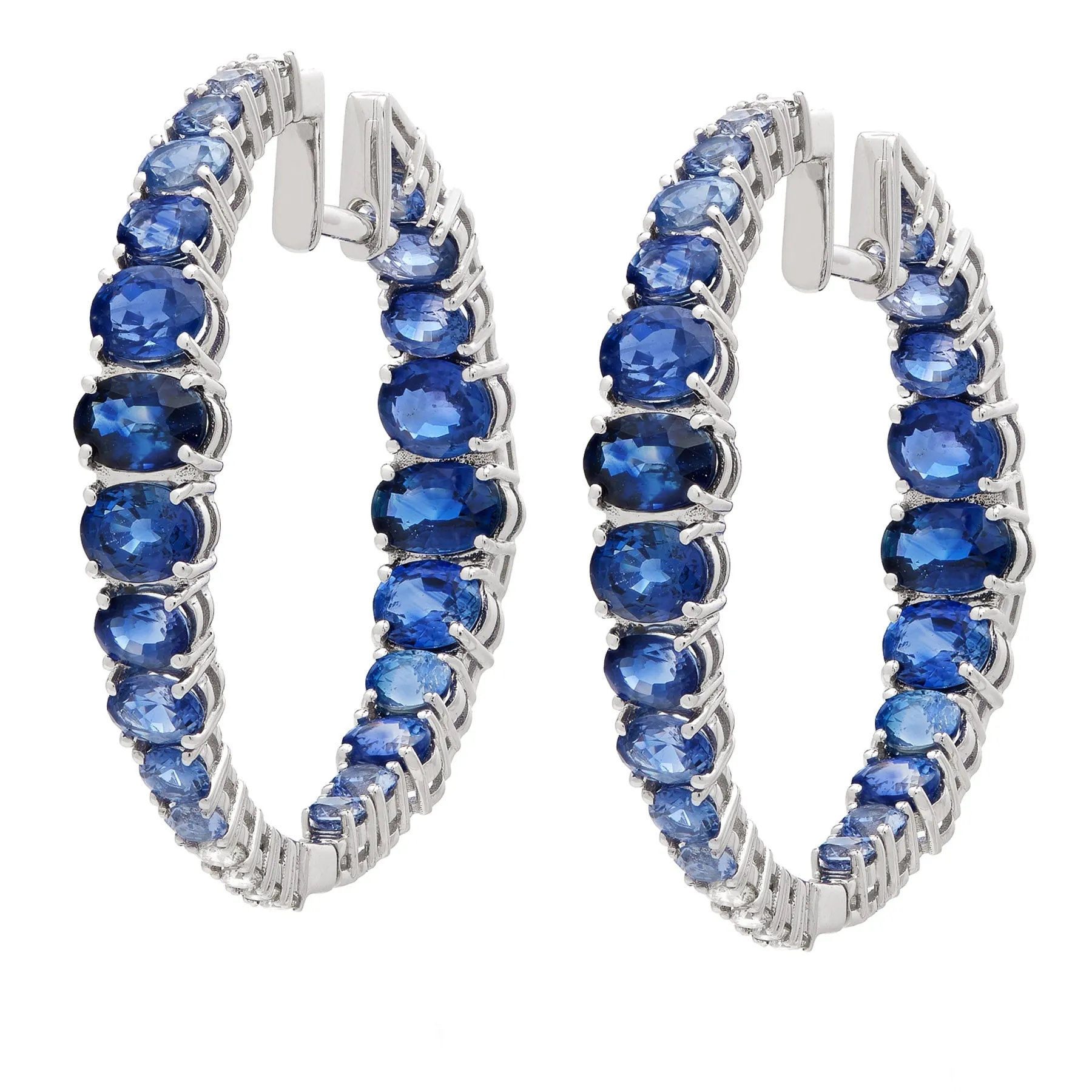 A Sea of Blue Tidal Blue Sapphire Hoops