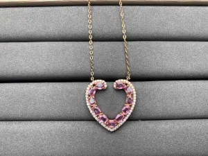 A383 Pink Sapphire Necklace