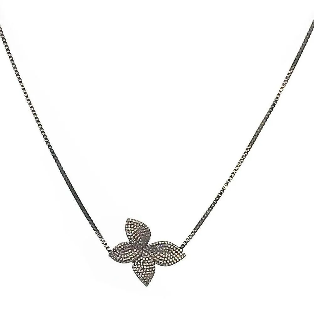 Adjustable Flower Slide Necklace
