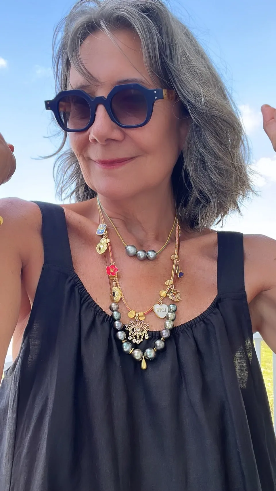 Adjustable Tahitian Pearls, 18K Gold