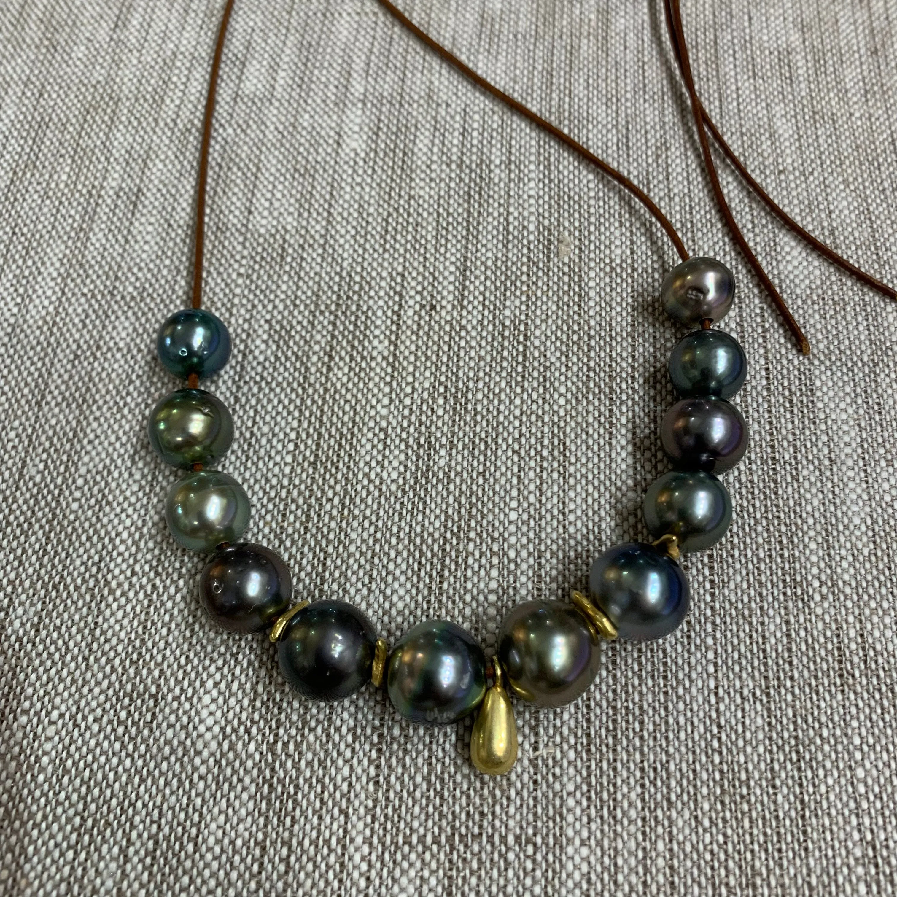 Adjustable Tahitian Pearls, 18K Gold