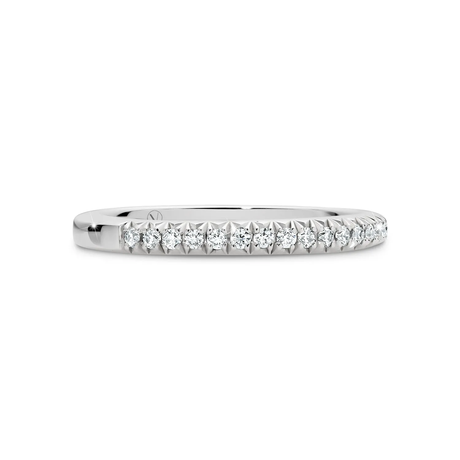 ADRIANA | French Pavé Diamond Ring in Platinum (0.19ct tw.)