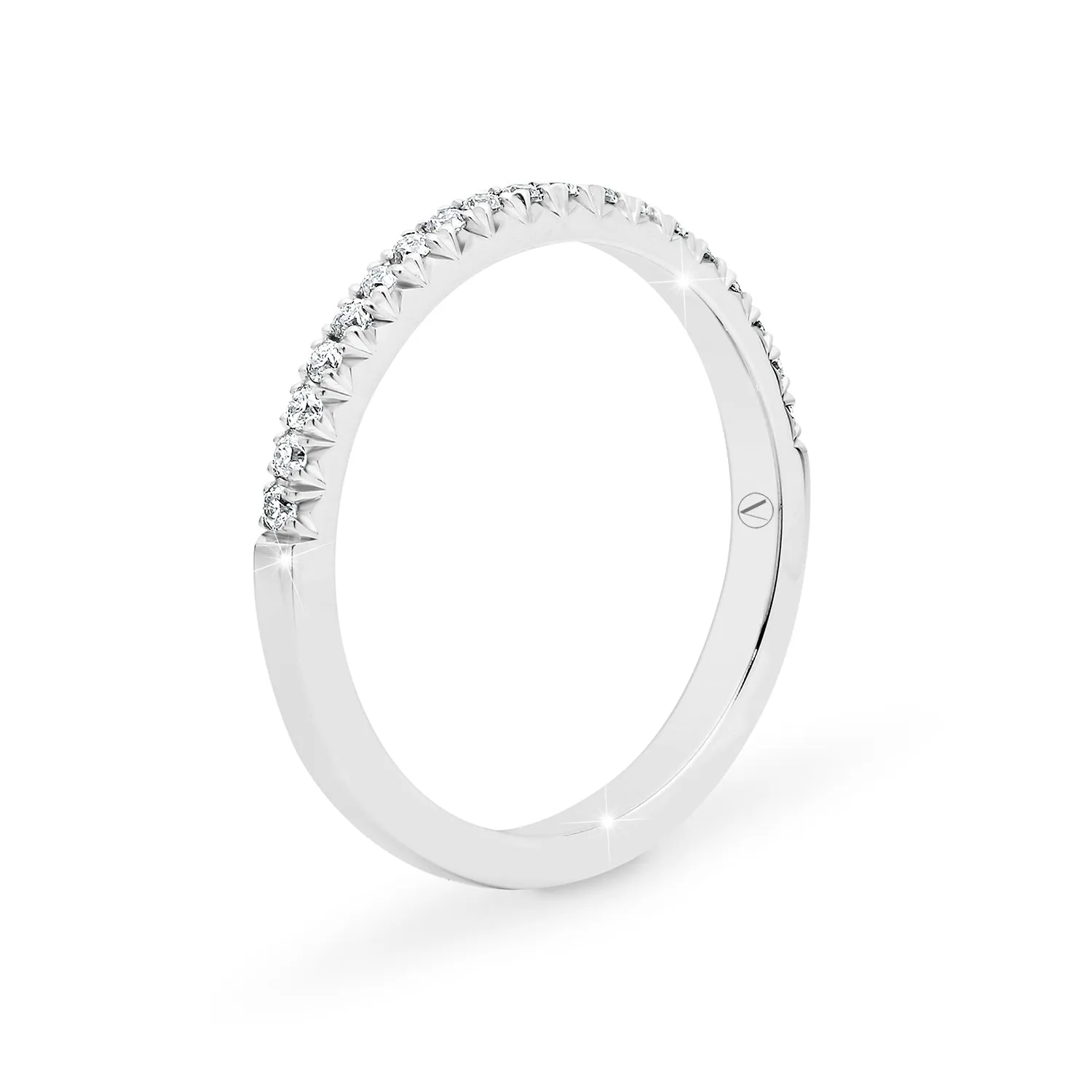 ADRIANA | French Pavé Diamond Ring in Platinum (0.19ct tw.)