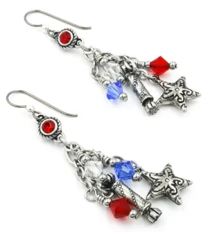 America, Red, White and Blue Earrings