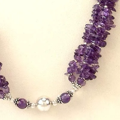 Amethyst Necklace 'Garland'