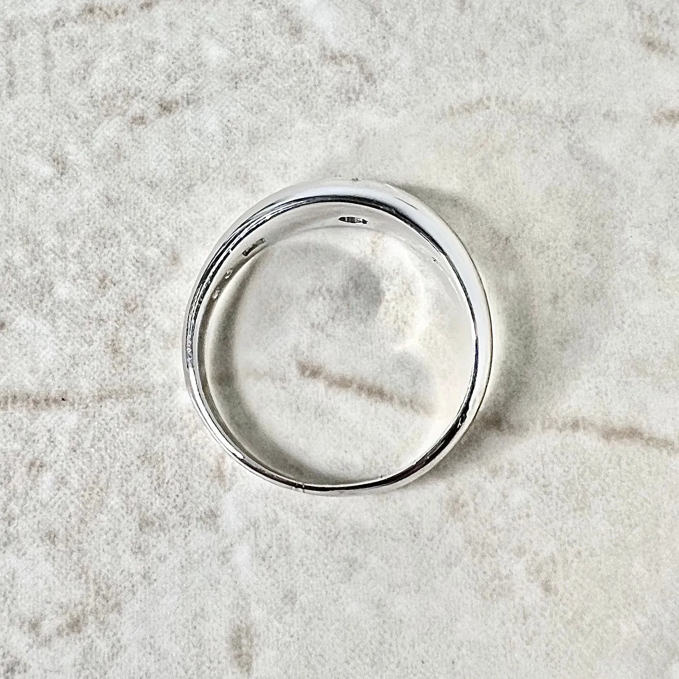 Antique 14 Karat White Gold Gypsy Diamond Solitaire Ring
