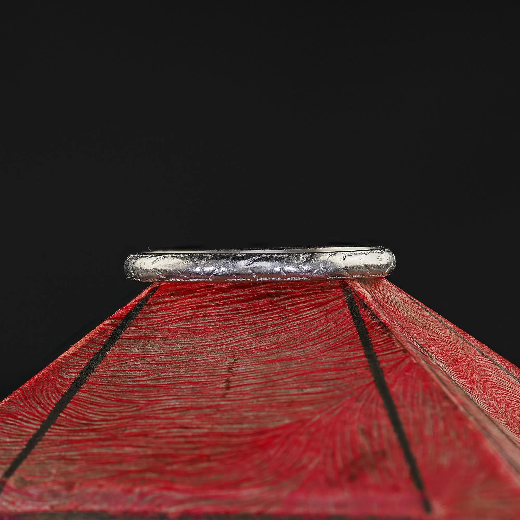 Antique Art Deco Platinum Engraved Wedding Band Circa 1925 - Size 6 1/4