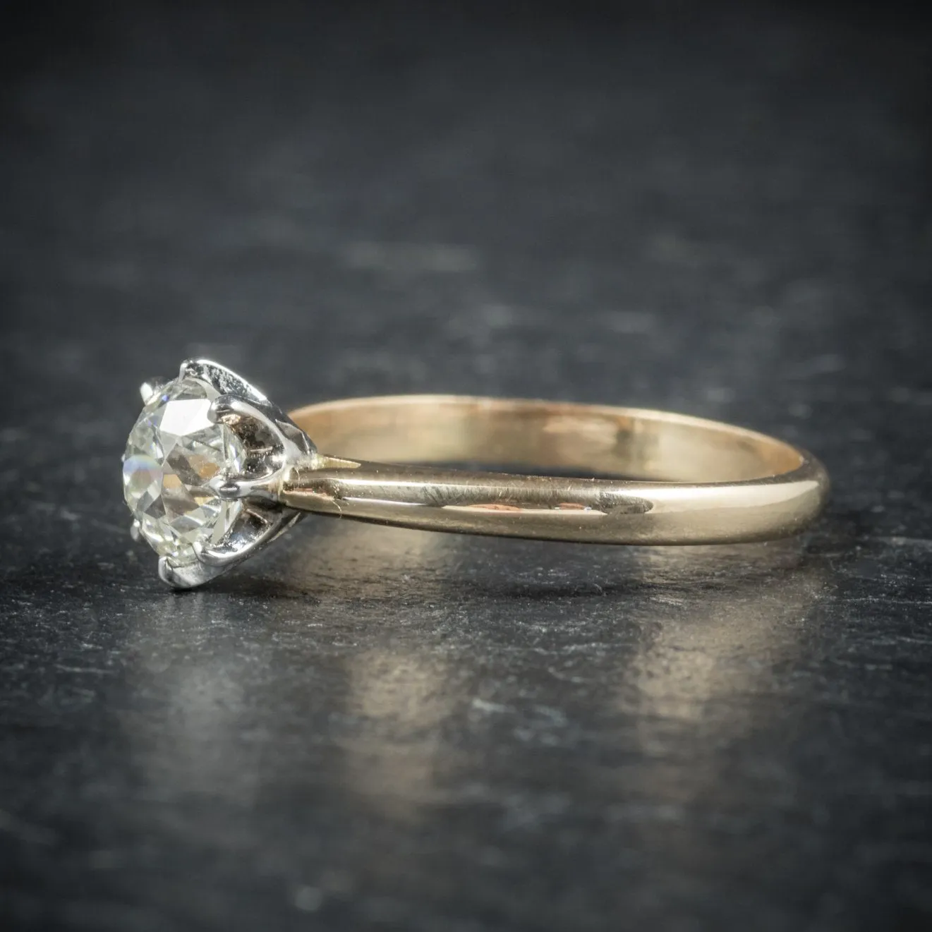 Antique Victorian Diamond Engagement Ring 18Ct Gold Circa 1900