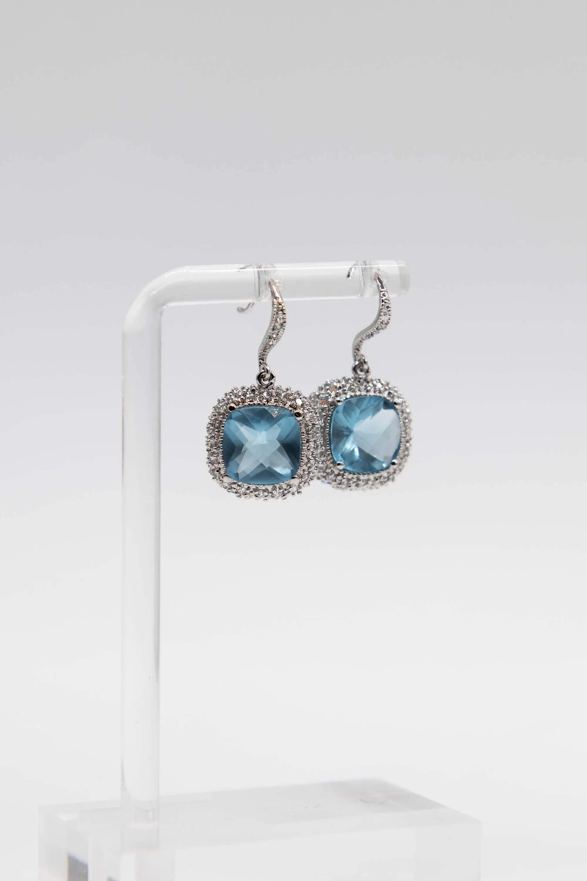 Aquamarine Crystal Earrings