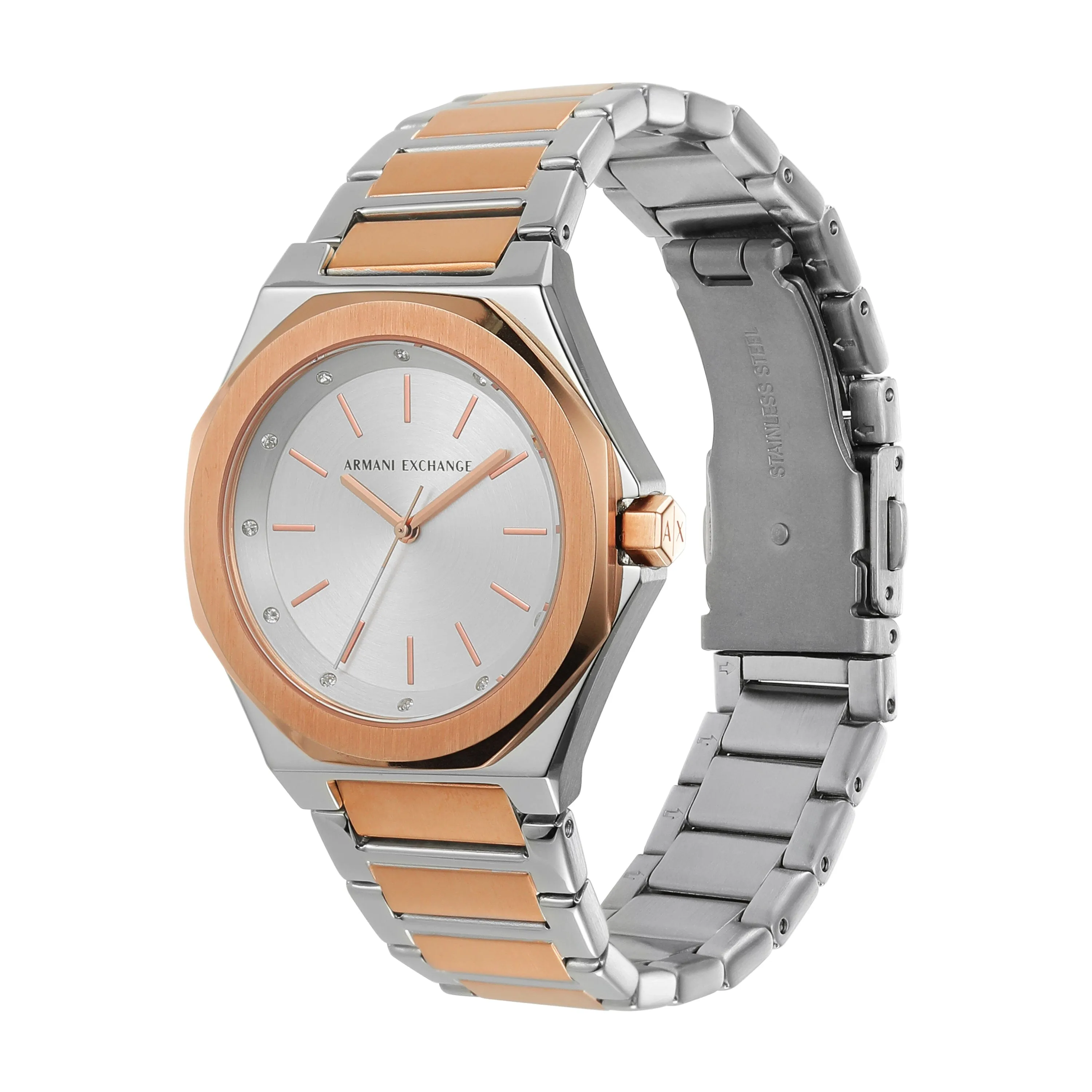 Armani Exchange Three-Hand Two-Tone Stainless Steel Watch AX4607