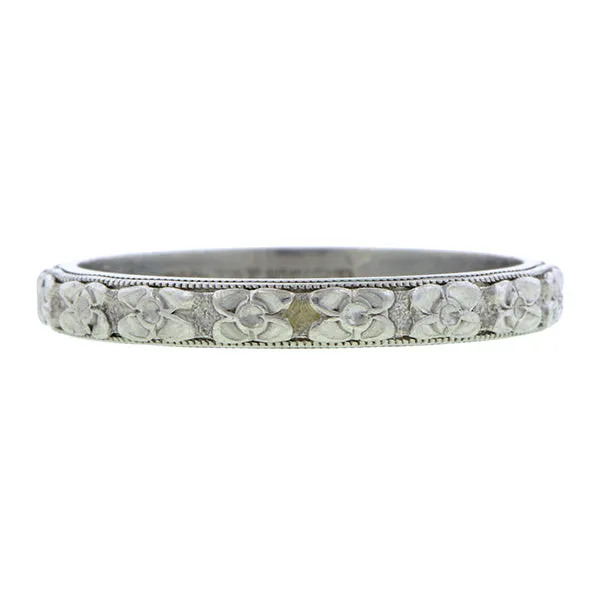 Art Deco Patterned Wedding Band