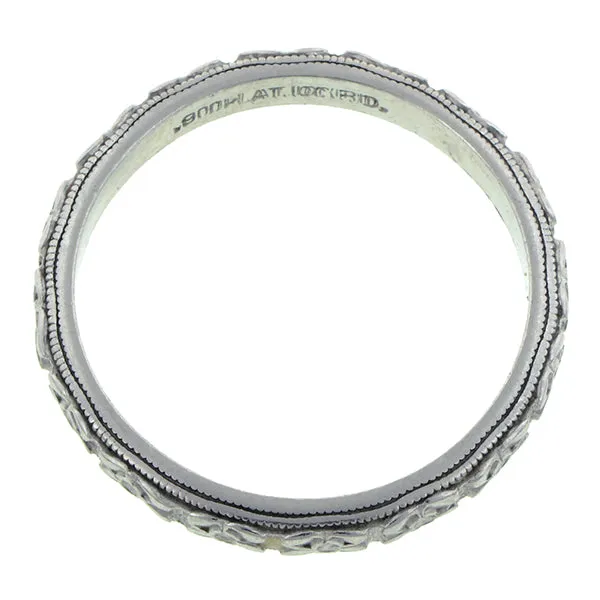 Art Deco Patterned Wedding Band