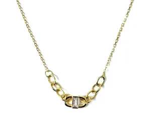 Asher Mariner With CZ Emerald Cut Necklace