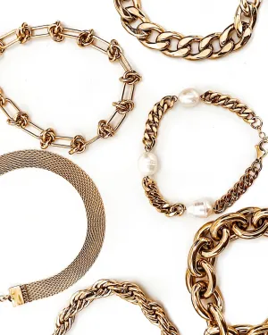 Assorted Gold Chain Bracelets || 6 or 12