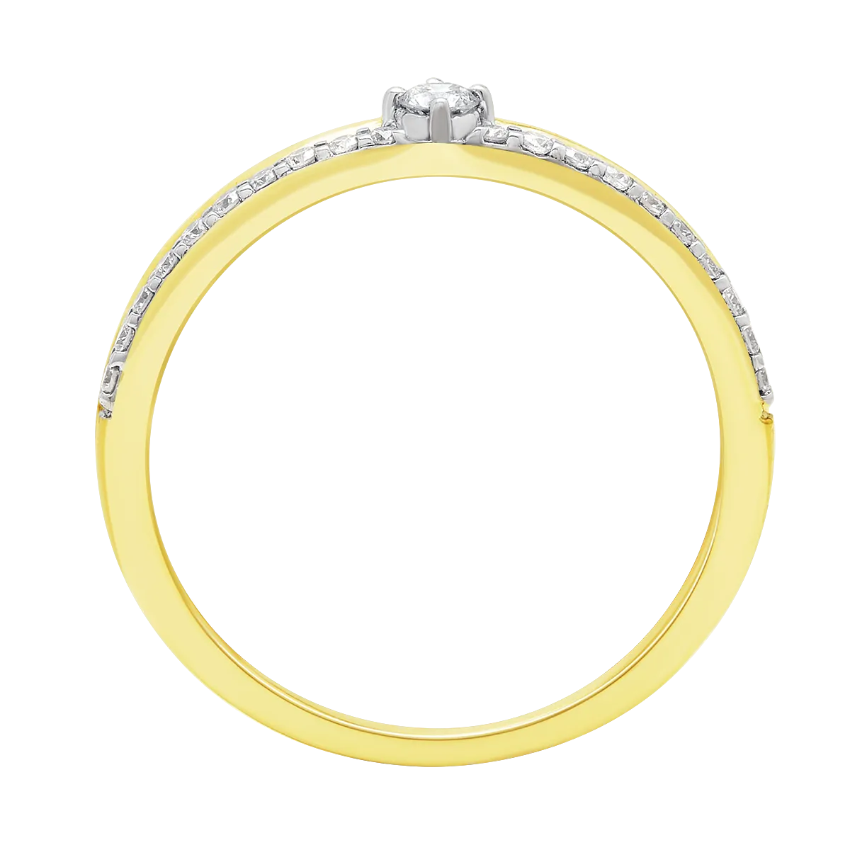 Aukera - Dual Band Solitaire Ring