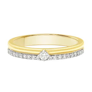 Aukera - Dual Band Solitaire Ring