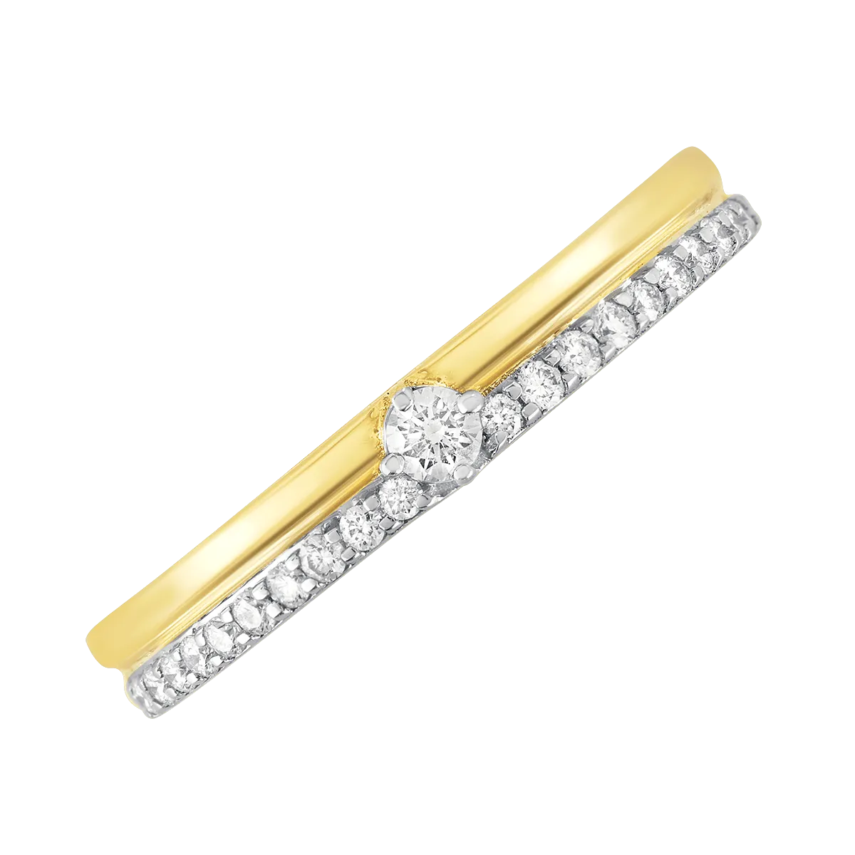 Aukera - Dual Band Solitaire Ring