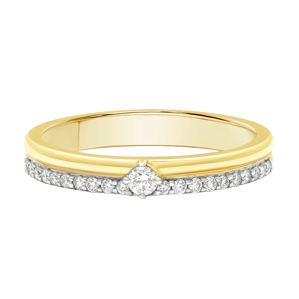 Aukera - Dual Band Solitaire Ring