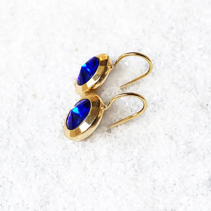 Aurora Royal Blue Crystal Drop Earrings