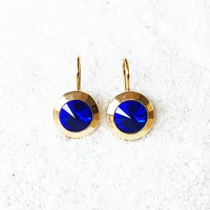 Aurora Royal Blue Crystal Drop Earrings