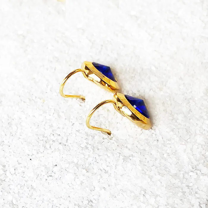 Aurora Royal Blue Crystal Drop Earrings