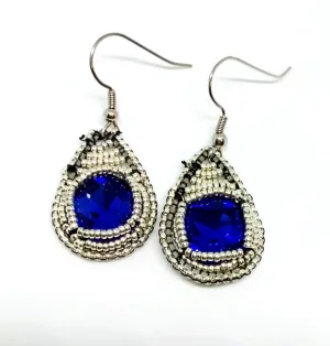 Aurora Seed Bead Bezel Earrings (special order - sold out)