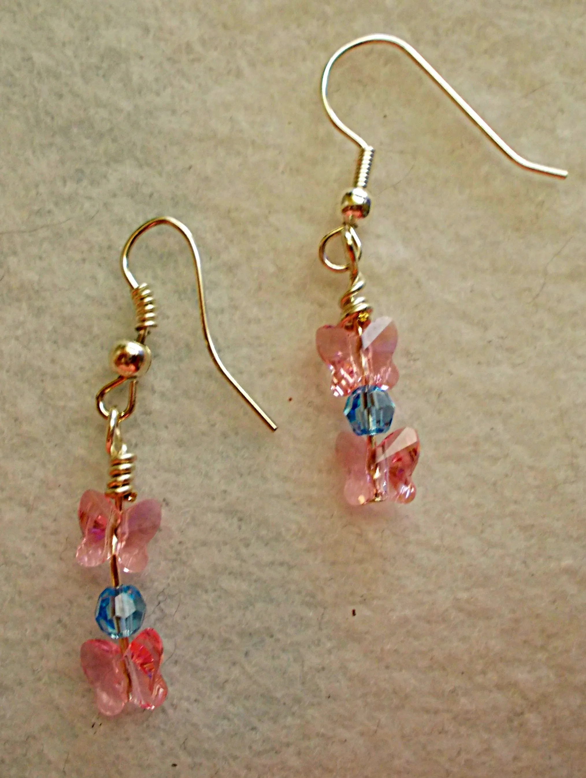 Austrian Crystal Butterfly Earrings (special order - sold out)