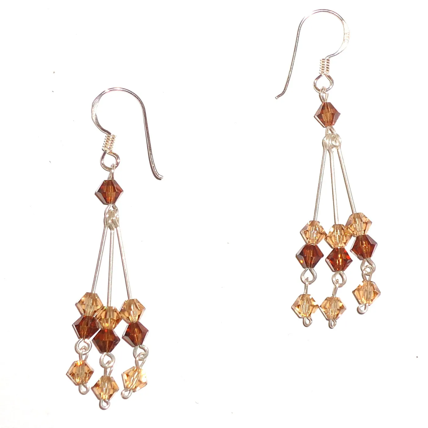 Austrian Crystal Earrings - Cocoa