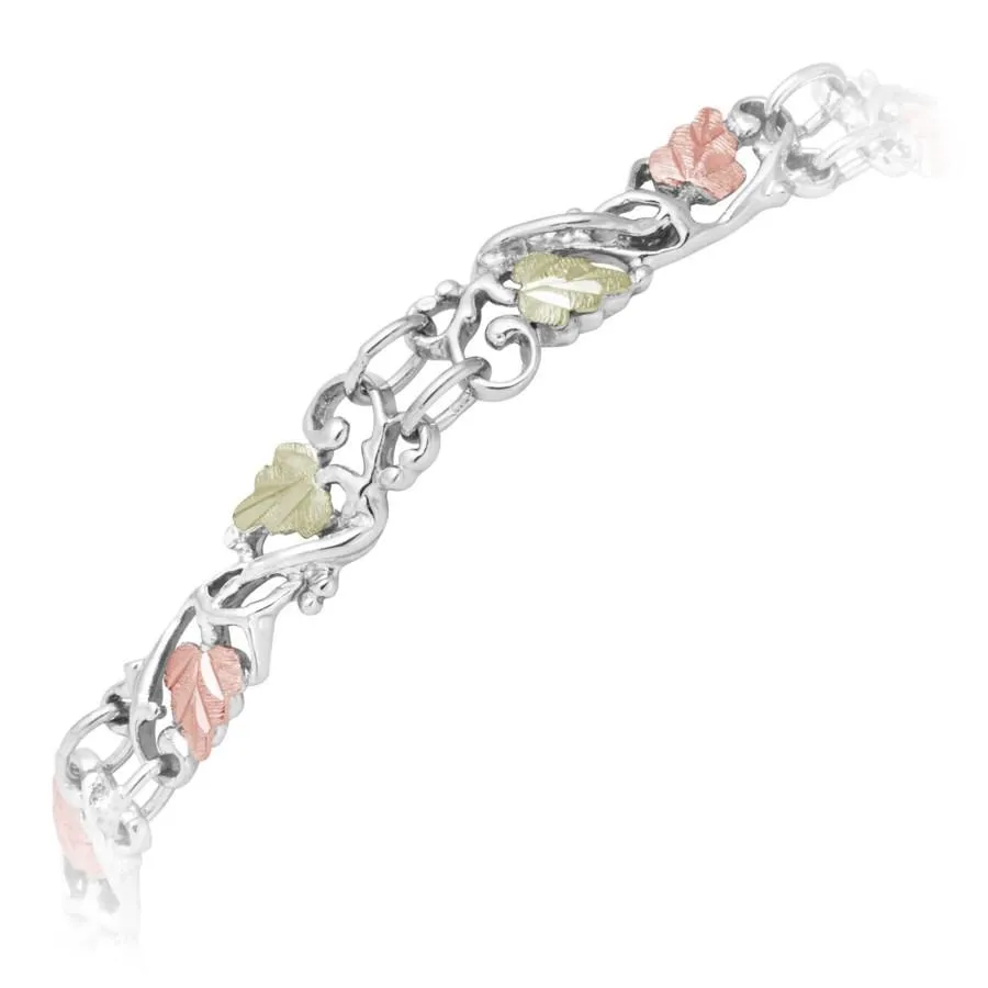 Autumn Color - Sterling Silver Black Hills Gold Bracelet
