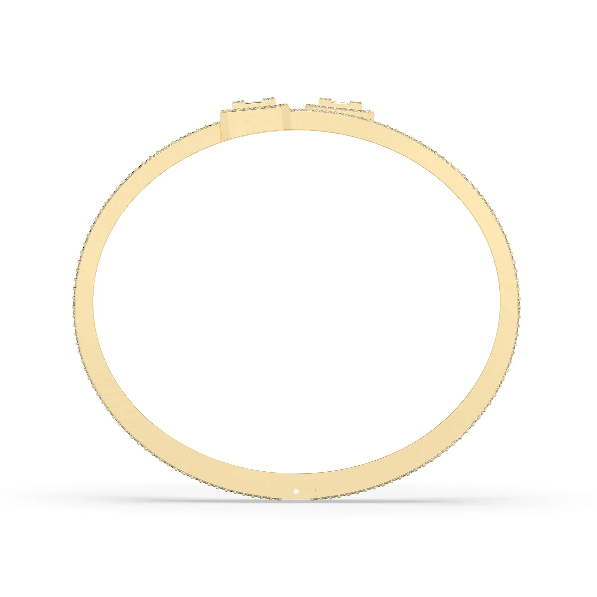 Baguette Invisible Set Diamond Bangle