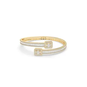 Baguette Invisible Set Diamond Bangle