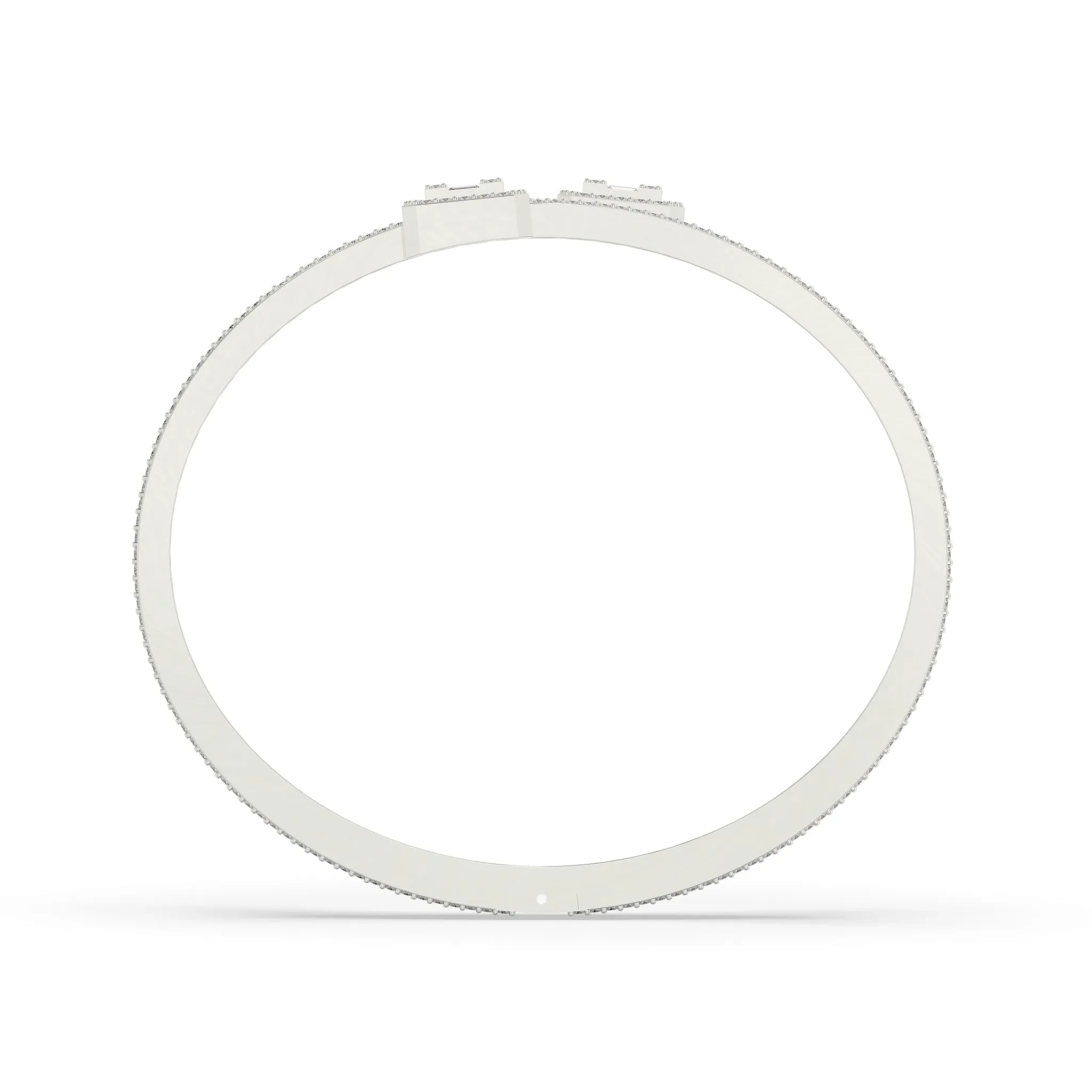 Baguette Invisible Set Diamond Bangle