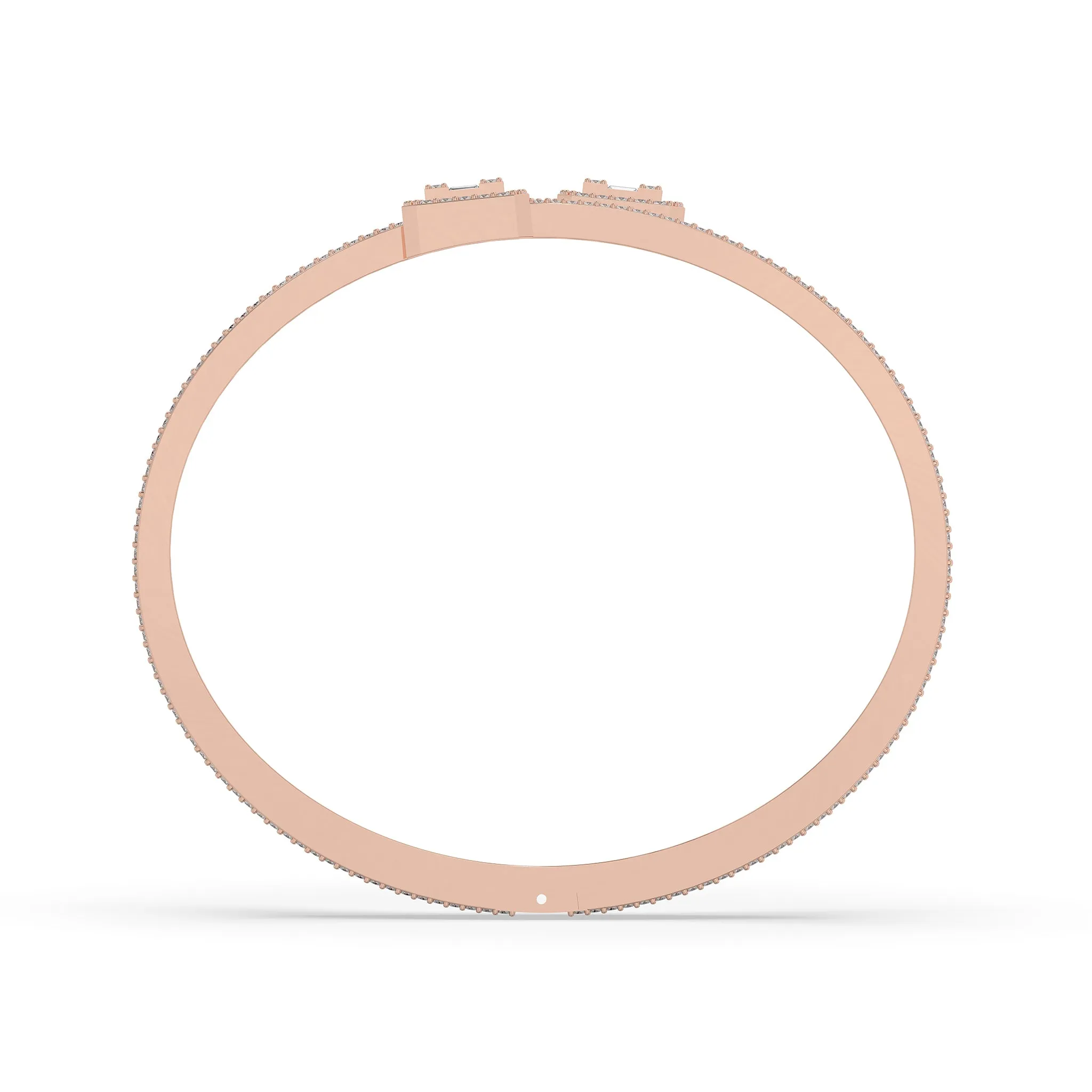 Baguette Invisible Set Diamond Bangle