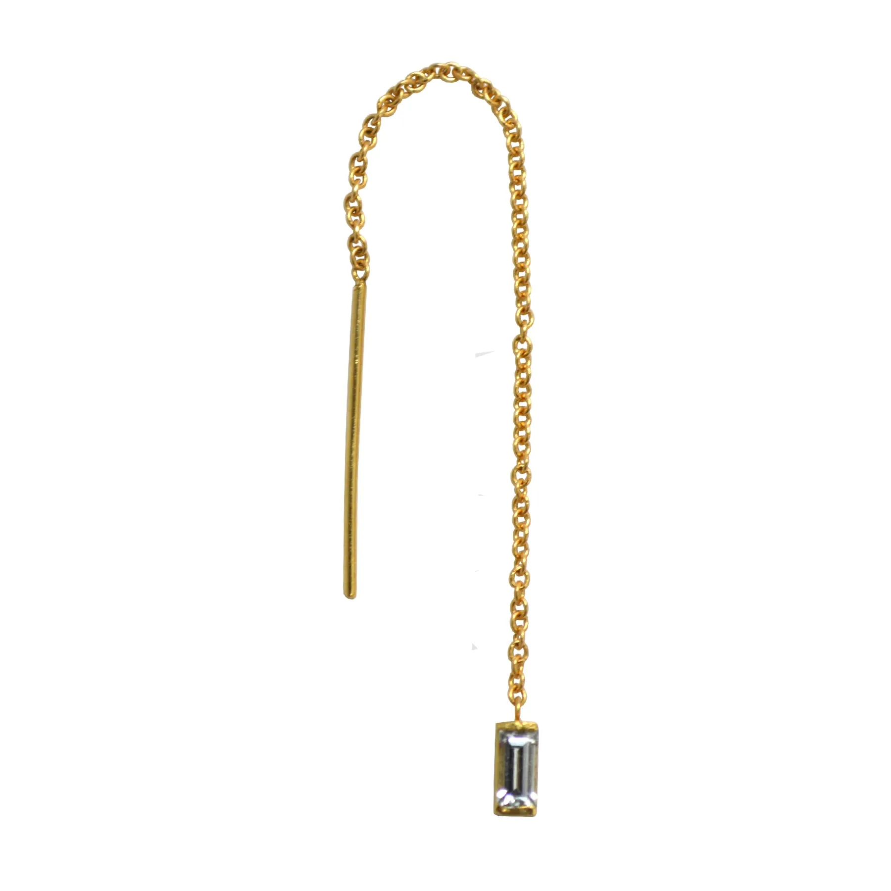 Baguette Threader Earring