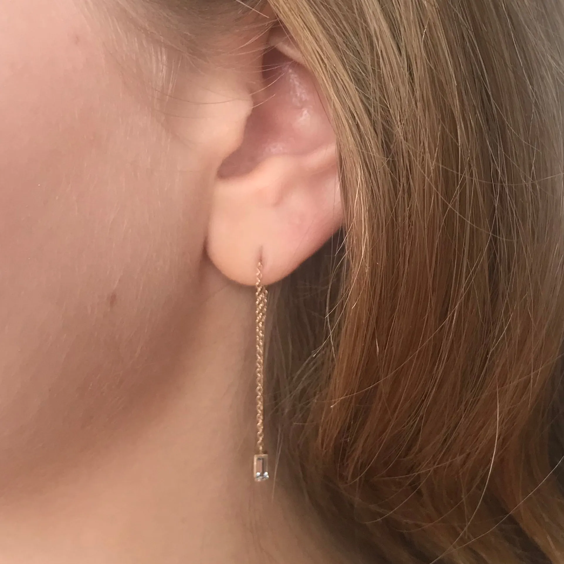 Baguette Threader Earring